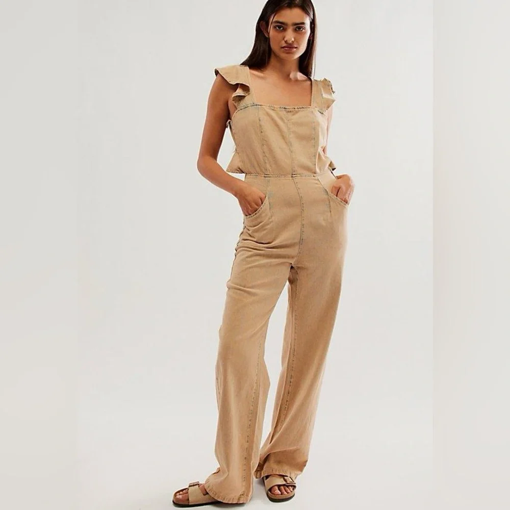 FREE PEOPLE We The Free Love Bite Jumpsuit NEW Size L About Last Night